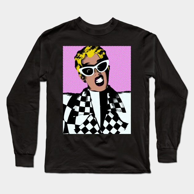 Cardi B style pop art Long Sleeve T-Shirt by soundofpopart